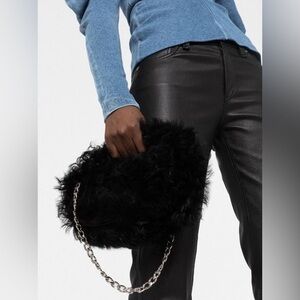 BY FAR Fur Cush Bag - Black